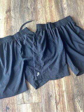 Men's Black Performance Athletic Shorts with Drawstring